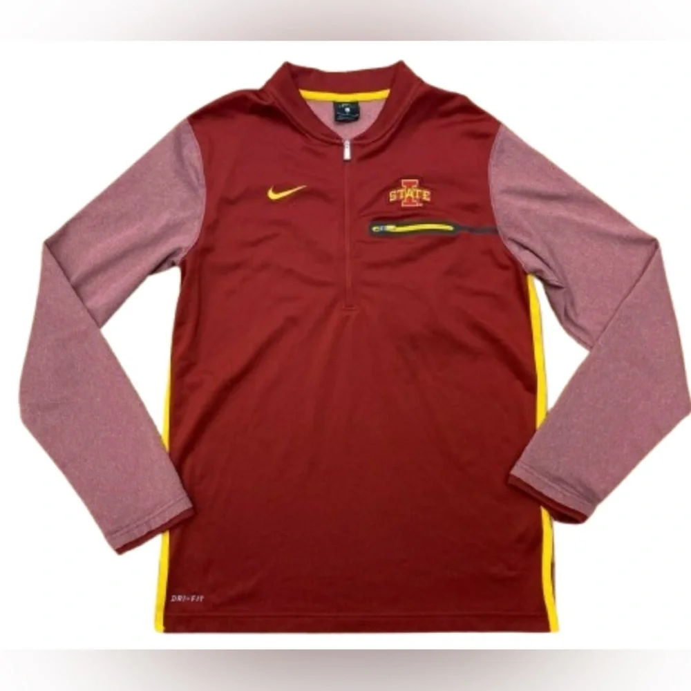 Men’s Iowa State Cyclones Nike Dri-Fit On Field 1/4 Zip Pullover | Large